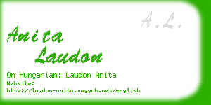 anita laudon business card